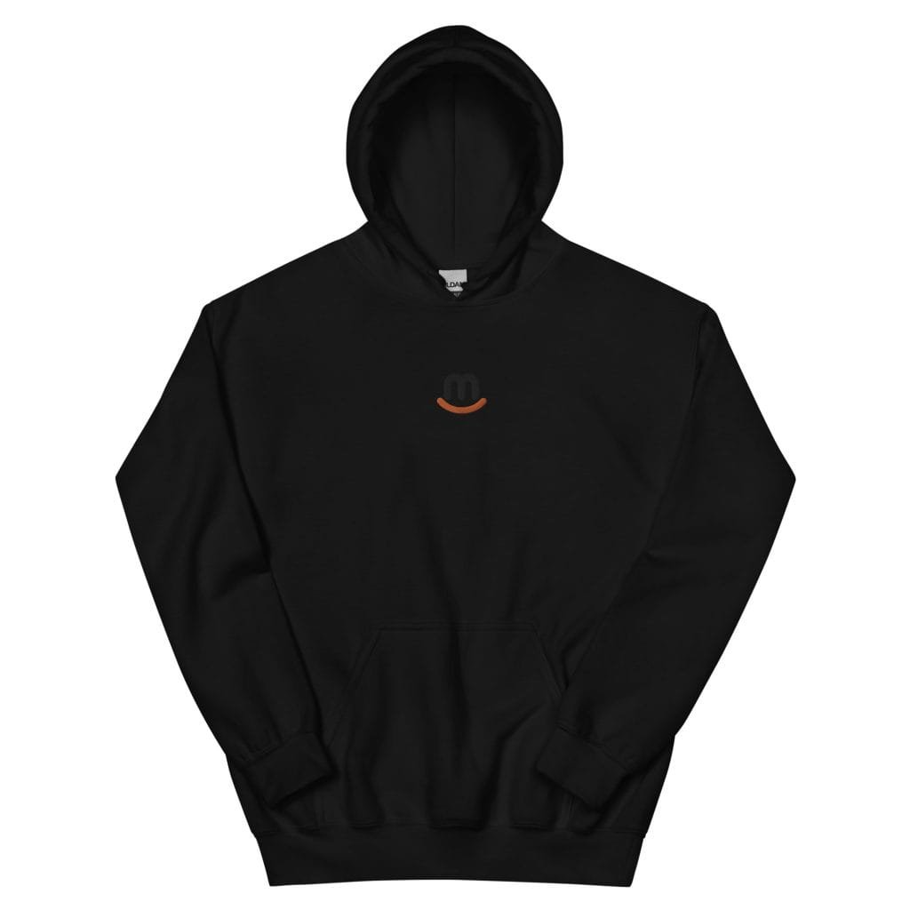 black zip up hoodie
