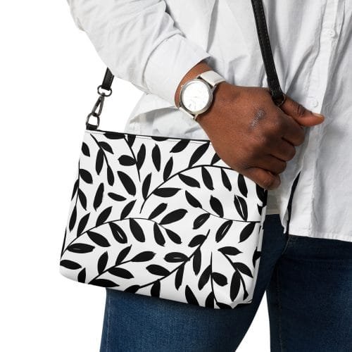 all over print crossbody bag black back 66f3593ca83a2 – Crossbody bag white with flowers | Miah Shop