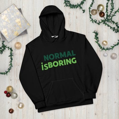 all over print recycled unisex hoodie white front 66f5a0aecedc8 – Hoodie Black - Normal is boring | Miah Shop