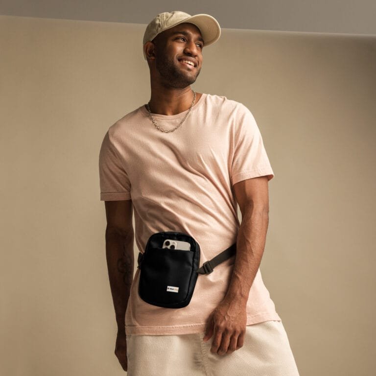 black utility crossbody bag