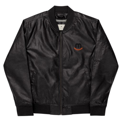 leather bomber jacket