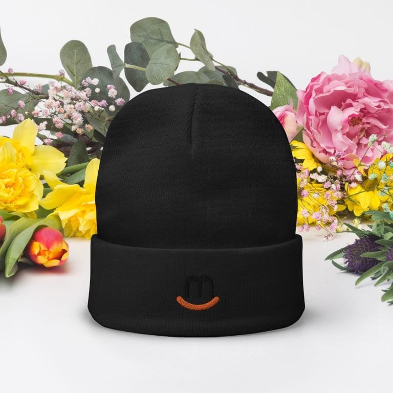 embroidered beanie