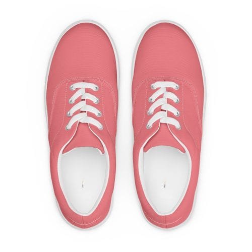 pink canvas shoes