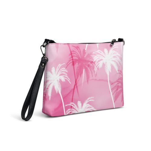 all over print crossbody bag white right back 6720d59d5a6a0 – Crossbody Bag - Pink Palm Trees | Miah Shop