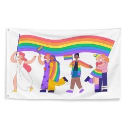 outdoor pride flag