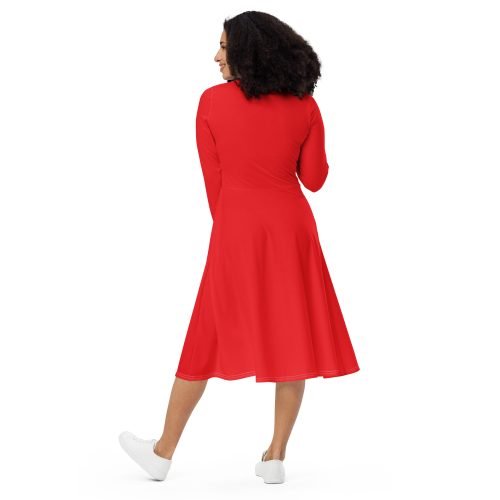 all over print long sleeve midi dress white back 671eb59f0f08e – Long Sleeve Midi Dress Red | Miah Shop