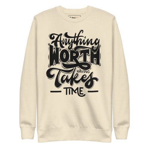 unisex premium sweatshirt bone front 671a7fb001f2a – Premium White Sweatshirt Anything Worth | Miah Shop