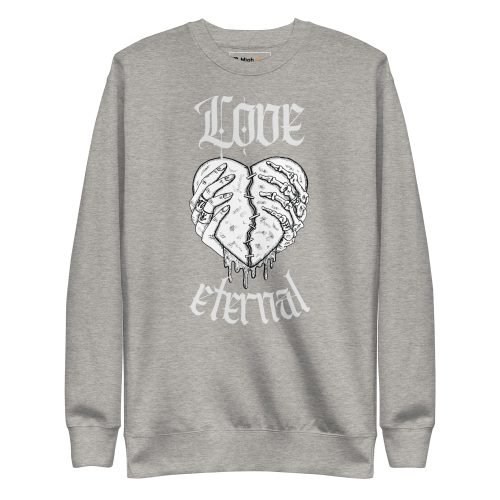 unisex premium sweatshirt carbon grey front 671a7ef4a49ff – Premium Sweatshirt Love Eternal | Miah Shop
