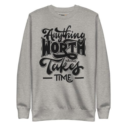 unisex premium sweatshirt carbon grey front 671a7faff3aec – Premium White Sweatshirt Anything Worth | Miah Shop