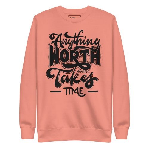unisex premium sweatshirt dusty rose front 671a7faff259a – Premium White Sweatshirt Anything Worth | Miah Shop