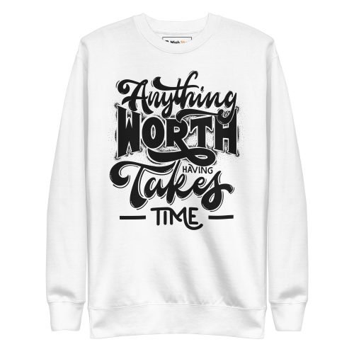 white sweatshirt