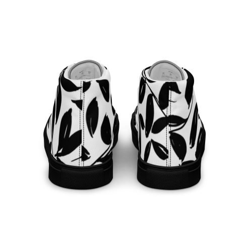 womens high top canvas shoes black back 6721d9b49e50f – Women's High Top Canvas Shoes - With Leaves | Miah Shop