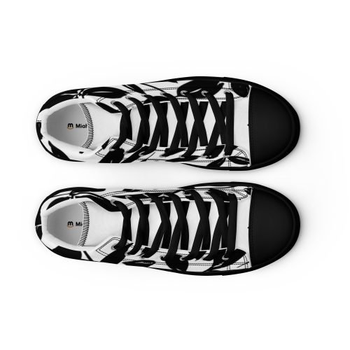womens high top canvas shoes black front 2 6721d9b49ee4c – Women's High Top Canvas Shoes - With Leaves | Miah Shop