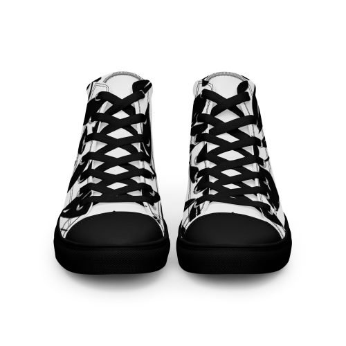 womens high top canvas shoes black front 6721d9b49ec25 – Women's High Top Canvas Shoes - With Leaves | Miah Shop