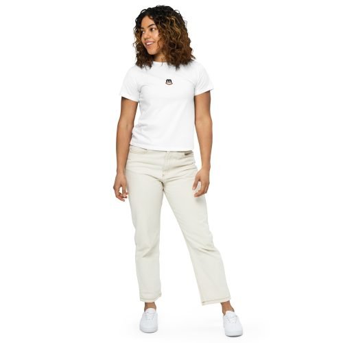 womens high waisted tee white front 2 6720a9aebbf1d – Womens White Tee Ultra-Soft Cotton with Longline Fit | Miah Shop