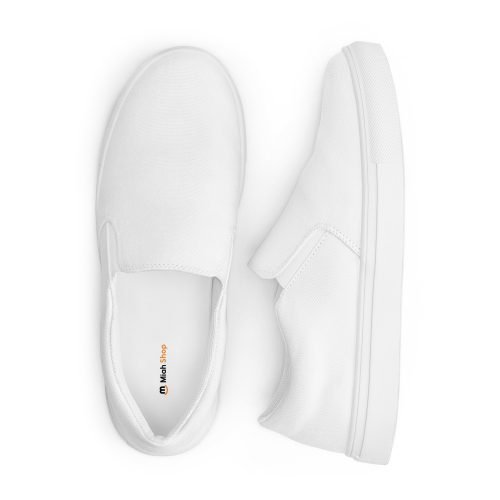 womens slip on canvas shoes white front 672112d4a977c – Women’s slip-on canvas shoes - White | Miah Shop