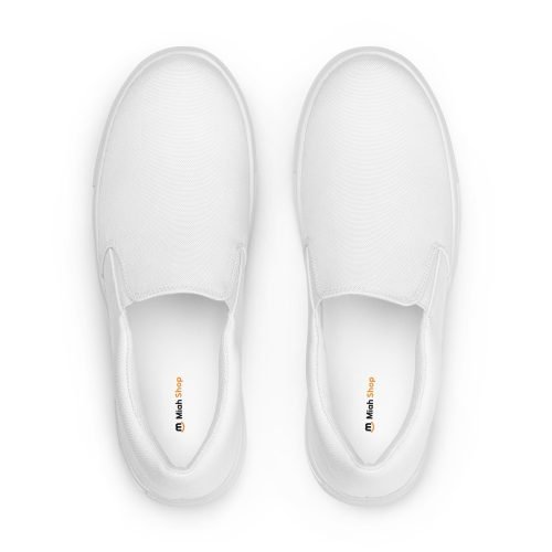 womens slip on canvas shoes white front 672112d4a990d – Women’s slip-on canvas shoes - White | Miah Shop