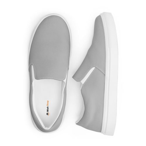 womens slip on canvas shoes white front 6721134ba3b93 – Women’s slip-on canvas shoes - Silver | Miah Shop
