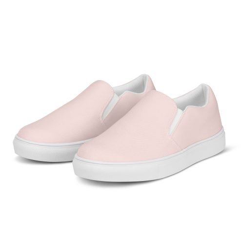 womens slip on canvas shoes white left front 672113cbb12a4 – Women’s slip-on canvas shoes - Misty Rose | Miah Shop