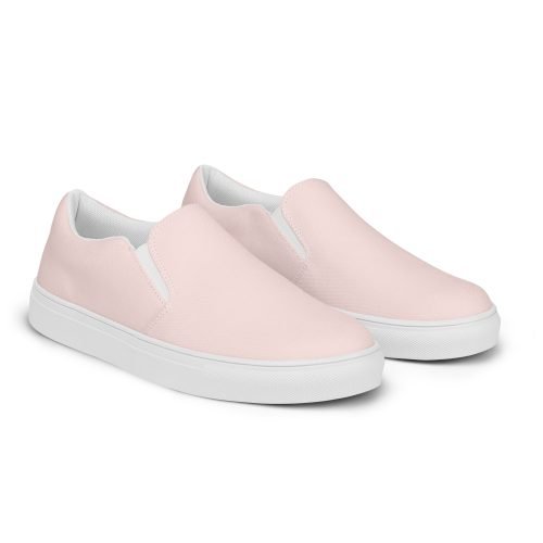 womens slip on canvas shoes white right front 672113cbb142c – Women’s slip-on canvas shoes - Misty Rose | Miah Shop