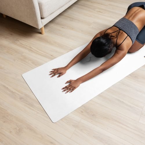 yoga mat white front 6720a79bac95e – White Yoga Mat Premium Comfort & Non-Slip Stability | Miah Shop