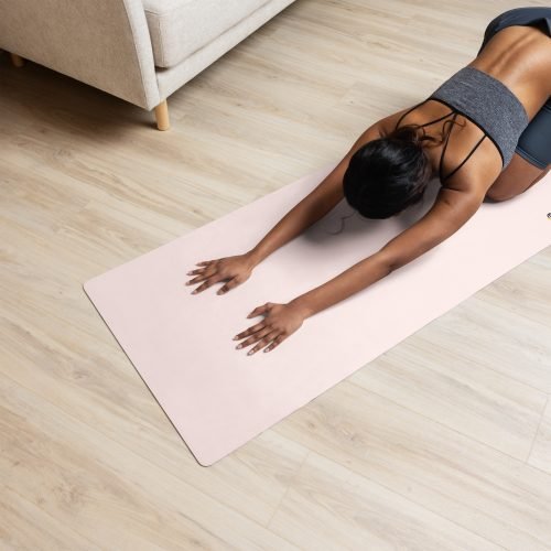 yoga mat white front 6720a7efc20fe – Pink Yoga Mat Non-Slip Soft Microsuede for Comfort | Miah Shop