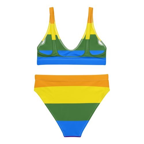 all over print recycled high waisted bikini white back 6757254204e96 – High-waisted Pride Bikini | Miah Shop