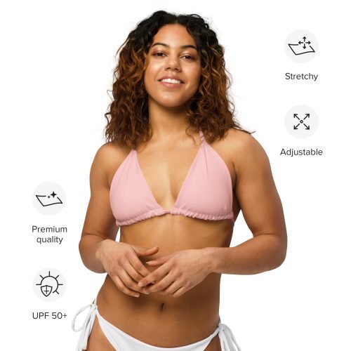 all over print recycled padded string bikini top white front 67574709769e0 – Padded String Bikini Top - Cosmos | Miah Shop