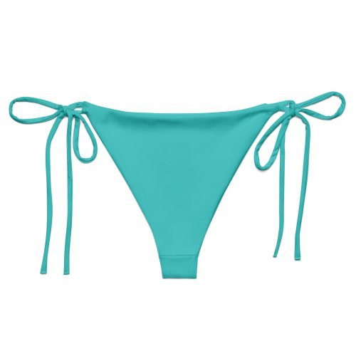 all over print recycled string bikini bottom white back 6757338b7c1ca – String Bikini Bottom - Dark Turquoise | Miah Shop