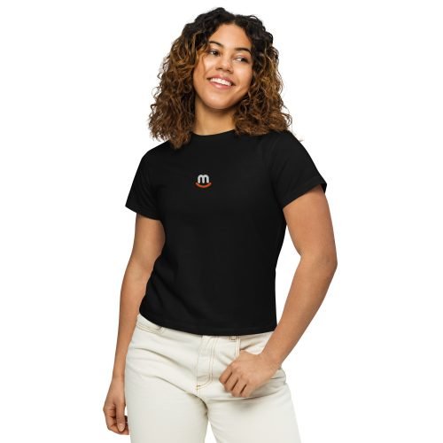 womens high waisted tee black front 6796f6069e4f7 – Womens White Tee Ultra-Soft Cotton with Longline Fit | Miah Shop