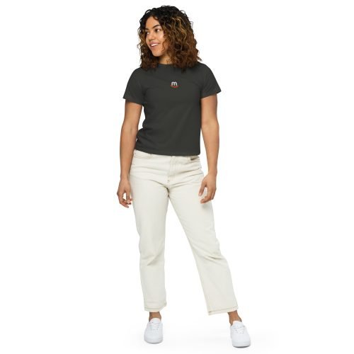 womens high waisted tee vintage black front 2 6796f6a1b1495 – Womens White Tee Ultra-Soft Cotton with Longline Fit | Miah Shop
