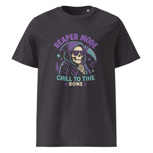 unisex organic cotton t shirt anthracite front 6829d1c610793 – Cool Reaper T Shirt – Edgy Organic Cotton Tee for Bold Styles | Miah Shop