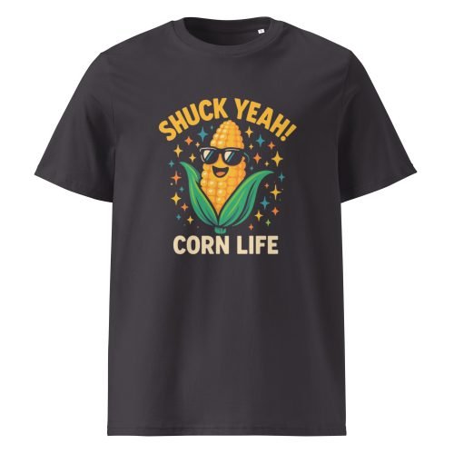 unisex organic cotton t shirt anthracite front 6829d23bd0b2f – Corn T Shirt – Funny Organic Cotton Tee for Food Lovers | Miah Shop