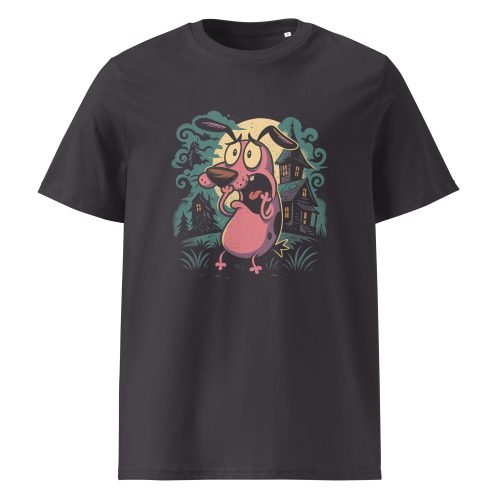 unisex organic cotton t shirt anthracite front 6829d4371244b – Courage the Cowardly Dog T Shirts – Retro Cartoon Organic Cotton Tees | Miah Shop