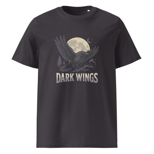 unisex organic cotton t shirt anthracite front 6829dbc386fed – Crow T Shirt – Organic Cotton Tee with Mysterious Edge | Miah Shop