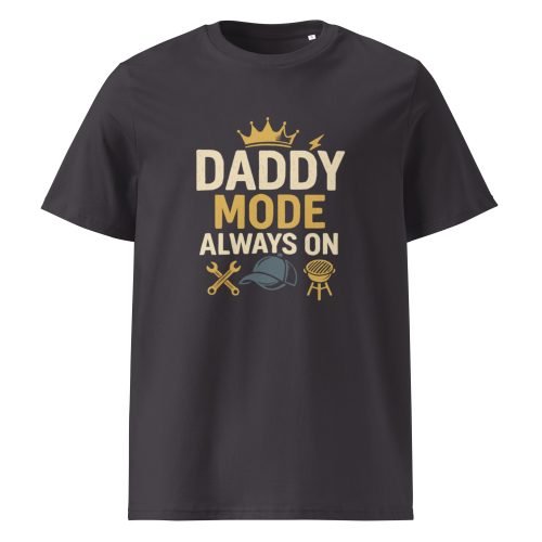 unisex organic cotton t shirt anthracite front 6829dc76c8a07 – Daddy T Shirt – Organic Comfort for Every Cool Dad | Miah Shop