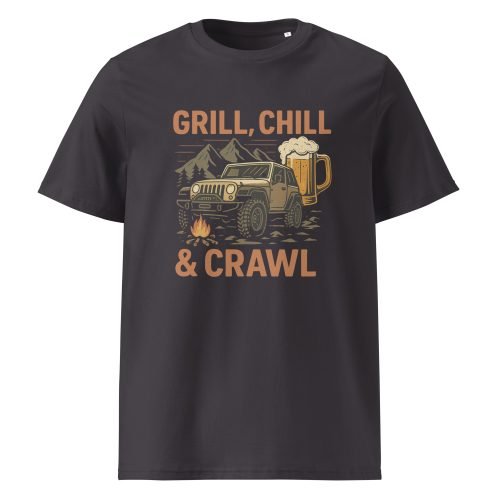 unisex organic cotton t shirt anthracite front 682af27678eb7 – jeep beer t shirt | Miah Shop