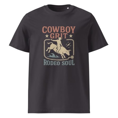 unisex organic cotton t shirt anthracite front 682b066733d88 – Lane Frost T Shirt – Organic Cotton Rodeo Legend Tee | Miah Shop