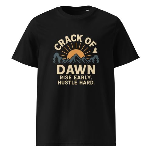 crack of dawn t shirts in organic cotton with soft fit and morning-themed design