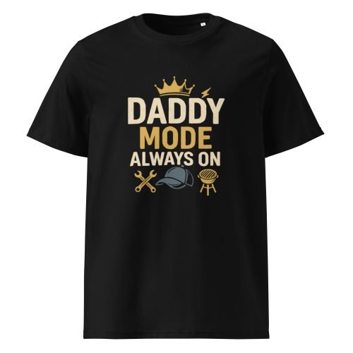 unisex organic cotton t shirt black front 6829dc76c098e – Daddy T Shirt – Organic Comfort for Every Cool Dad | Miah Shop