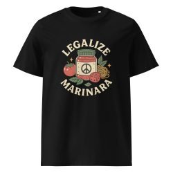legalize marinara t shirt made from organic cotton