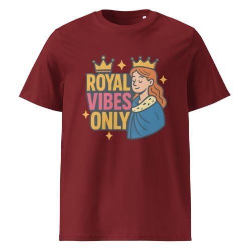 unisex organic cotton t shirt burgundy front 682acdea88bb6 – god save the queen t shirt | Miah Shop