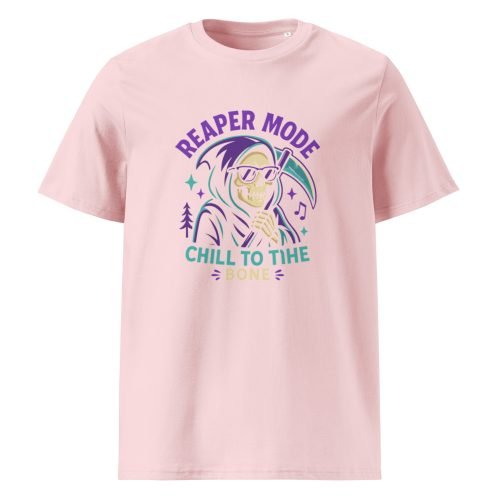 unisex organic cotton t shirt cotton pink front 6829d1c651fd9 – Cool Reaper T Shirt – Edgy Organic Cotton Tee for Bold Styles | Miah Shop