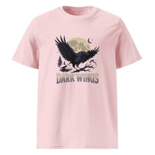 unisex organic cotton t shirt cotton pink front 6829dbc3bd4a0 – Crow T Shirt – Organic Cotton Tee with Mysterious Edge | Miah Shop