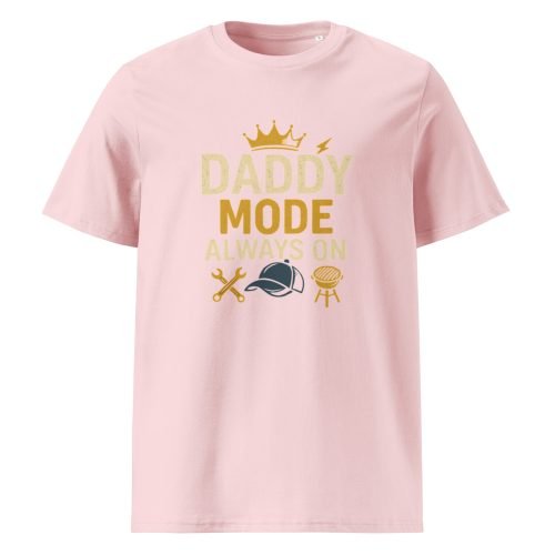 unisex organic cotton t shirt cotton pink front 6829dc7705e3a – Daddy T Shirt – Organic Comfort for Every Cool Dad | Miah Shop