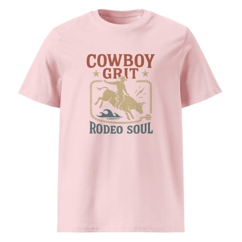 unisex organic cotton t shirt cotton pink front 682b066770fe4 – Lane Frost T Shirt – Organic Cotton Rodeo Legend Tee | Miah Shop