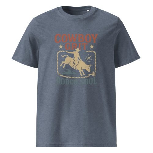 unisex organic cotton t shirt dark heather blue front 682b0667508e3 – Lane Frost T Shirt – Organic Cotton Rodeo Legend Tee | Miah Shop
