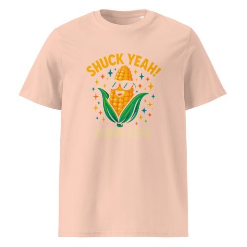 unisex organic cotton t shirt fraiche peche front 6829d23c1430a – Corn T Shirt – Funny Organic Cotton Tee for Food Lovers | Miah Shop