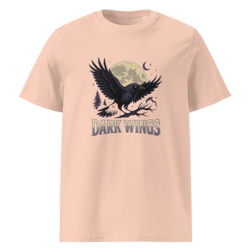 unisex organic cotton t shirt fraiche peche front 6829dbc3b2fb6 – Crow T Shirt – Organic Cotton Tee with Mysterious Edge | Miah Shop