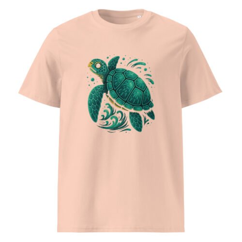 unisex organic cotton t shirt fraiche peche front 6830158ee77fd – Sea Turtle T Shirt – Eco Style for Ocean Lovers | Miah Shop